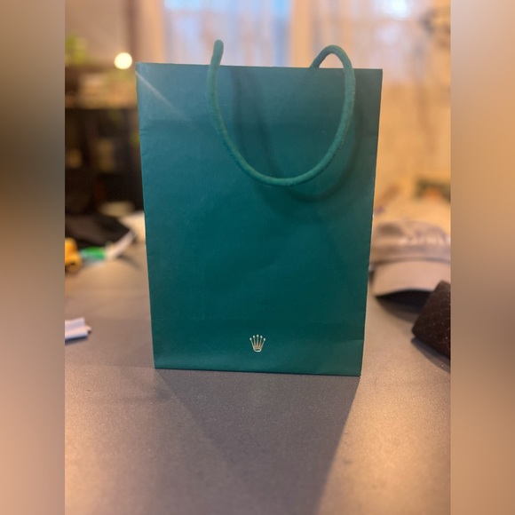 Rolex // Green Shopping Bag // Small - Picture 1 of 7